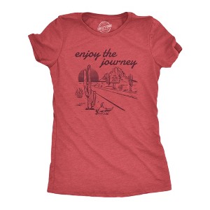 Womens Enjoy The Journey T Shirt Funny Death Valley Desolate Desert Joke Tee For Ladies - Crazy Dog Women's T Shirt - 1 of 4