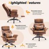 VINGLI Adult 100-130¡ã Reclining Tall & Big Office Chair with Foot Rest & Adjustable Armrests, Ergonomic Comfy Wide-Seat Gamer Chair, Microfiber - 3 of 4