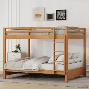 Merax Wooden Queen Size Bunk Bed with Ladder and Guard Rails - 1 of 4