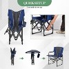 Director's Camping Chair - Heavy Duty Folding Lawn Chair for Adults with Side Table & Storage Pocket, Portable Outdoor Chair, (Supports 400Lbs) - 4 of 4