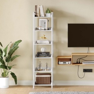 Greenstell Modern Style Bookshelf, Bookcase, High Bookshelf Corner Storage Organizer for Home Office Bedroom Kitchen Living Room - 1 of 4