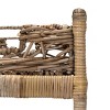 Ambrose 2 Tier Rattan Bar Cart - BCT6500A - Natural Unfinished - Safavieh - 3 of 4