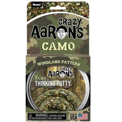 Crazy Aaron's Woodland Camo 4" Thinking Putty Tin