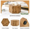 NicBex Hexagon Coffee Table with Texture Pattern,Side Center Table for Living Room,Bedroom - 4 of 4