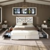 AMERLIFE Farmhouse Bed Frame with 4 Drawers and Headboard - 3 of 3