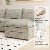 Gaomon 108" XL Modular Sectional Couch, Deep Seat Modern Chenille L Shaped Modular Sofa, Cloud Couch for 4 with Movable Ottoman - 3 of 4