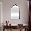 HomeRoots 34" Black Metal Arch Accent Mirror - 2 of 4