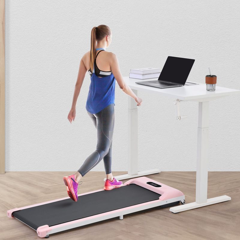 2 in 1 Under Desk Electric Treadmill 2.5HP, with Bluetooth APP and speaker, Remote Control, Display, Walking Jogging Running Machine-ModernLuxe, 1 of 17