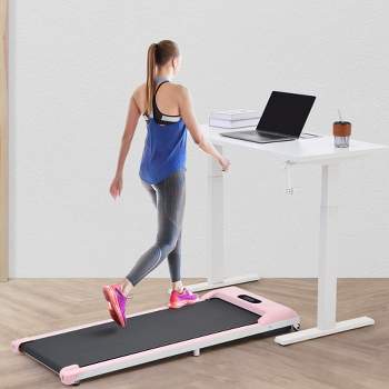 2 in 1 Under Desk Electric Treadmill 2.5HP, with Bluetooth APP and speaker, Remote Control, Display, Walking Jogging Running Machine-ModernLuxe