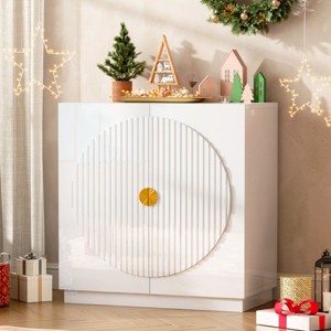 Vlsrka Sideboard with Adjustable Shelving,White - 1 of 4