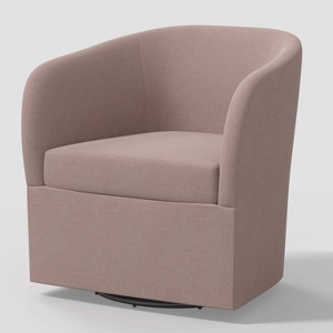 Rhea Swivel Chair in Linen - Threshold™ - 1 of 4