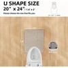 Toilet Rug U Shaped Washable Non Slip Absorbent Quick Dry Low Pile Beige 20x24 Inch Toilet Bathroom Rug - 2 of 4