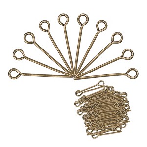 Unique Bargains DIY Craft Necklaces Bracelets Earrings Jewelry Making Iron 21 Gauge Eye Pins 500 Pcs - 1 of 4