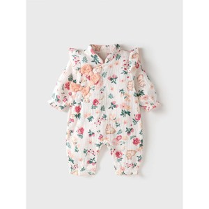 MyKids-USA Autumn Baby Girl Chinese Style Home Clothes Romper - 1 of 4