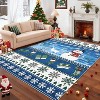 Christmas Door Mat - Washable Non-Slip Snowman Rug, Stain Resistant Foldable Floor Mat for Entryway, Porch, Bedroom, Multiple Sizes & Colors - 2 of 3