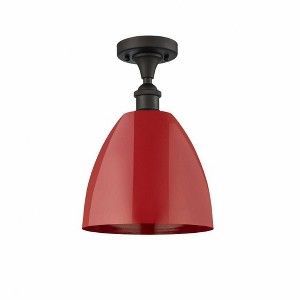 Plymouth Dome - 1 Light Semi-Flush Mount In Industrial Style-12.88 Inches Tall and 9 Inches Wide - 1 of 1