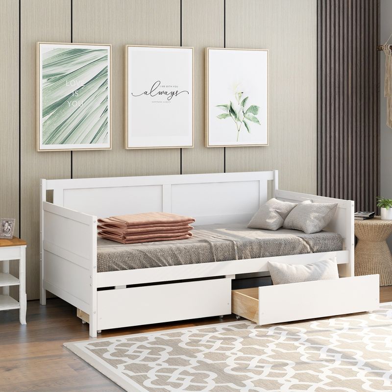 Twin Size Platform Daybed With 2 Storage Drawers - ModernLuxe, 1 of 7