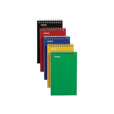 Staples Memo Pads 3" x 5" College Assorted 75 Sh./Pad 5 Pads/PK (11491) TR11491N