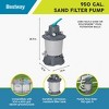 Bestway 950 Gallon Sand Filter Pool Pump for 300 to 4,800 Gallon Above Ground Outdoor Swimming Pools with Pre-Filter Strainer for Clean Water - 2 of 4