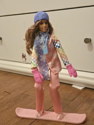 Barbie Careers Snowboarder Doll in Pink Jacket with 10+