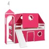Full Size Loft Bed with Slide, Pink Tent, and Tower - 3 of 4