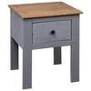 vidaXL Bedside Cabinet Gray 18.1"x15.7"x22.4" Pine Panama Range - 4 of 4