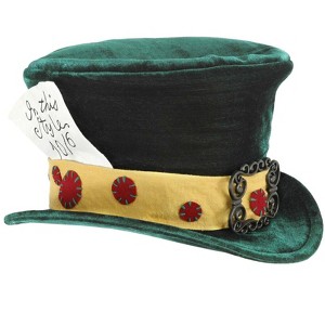 HalloweenCostumes.com   Boy  Alice in Wonderland Mad Hatter Costume Hat for Kids, Green - 1 of 2