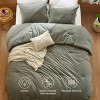5-Piece Comforter Set with Cotton Waffle Throw Blanket - 2 of 4