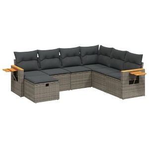 vidaXL Garden Sofa Set Grey - 1 of 4