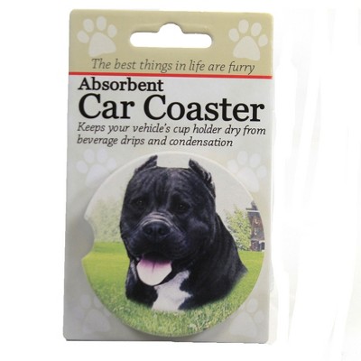 E & S Pet 2.5 Inch American Pit Bull Absorbant Dog Pet Coasters