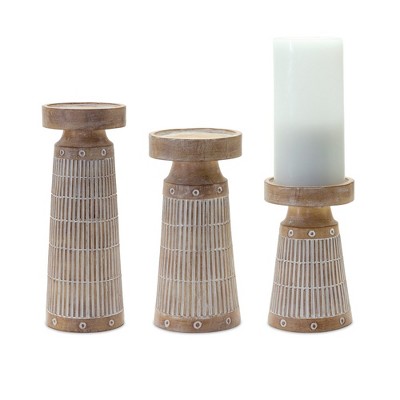 Melrose Etched Candle Holder (Set of 3)