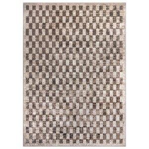 World Rug Gallery Contemporary Checkered Indoor Area Rug - 1 of 4