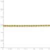 Black Bow Jewelry 2.75mm 10k Yellow Gold Diamond Cut Solid Rope Chain Anklet or Bracelet - 4 of 4