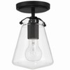 Crystorama Lighting Voss 1 - Light Semi-Flush Mount in  Matte Black - 4 of 4