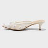 Women's Delilah Mesh Floral Mule Heels - A New Day™ White - 2 of 4