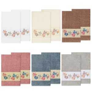 Linum Home Textiles 100% Turkish Cotton CAROLINE Embellished Towel Set - 1 of 3