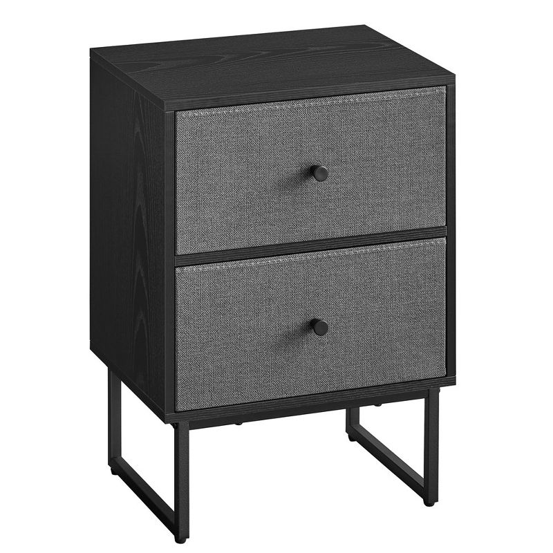 VASAGLE Nightstands Bedside Table Small Dresser with Removable Fabric Drawers, End Table Side Table, 1 of 9
