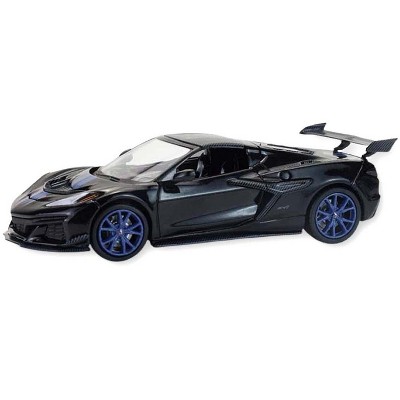 2025 Chevrolet Corvette C8 ZR1 Black with Blue with Raw Casting Dual Pack 1/64 Diecast Model Car by Greenlight