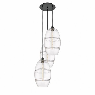 Vaz - 3 Light Cord Hung Multi Pendant In Industrial Style-56.25 Inches Tall and 16.5 Inches Wide