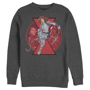 Men's Marvel Black Widow Family Circle Sweatshirt - 1 of 3