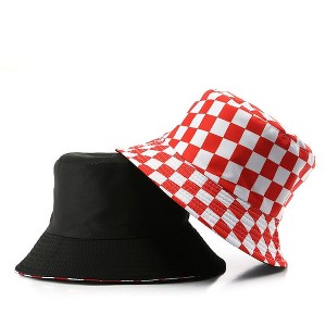 Anna-Kaci Women's Bucket Hats Reversible Checkered Pattern Fisherman Cap - 1 of 4