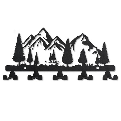 LunaLulinlk Metal Key Holder, Wall Mount Key Organizer Rack, Key Holder for Wall Decorative with 10 Hooks (Tree)