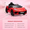 Ride on Sports Car, 12V Battery Powered Car for Kids, Licensed Corvette Kids Electric Car Toy, with RC, Visual Dashboard, Music - 2 of 4