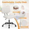Sevobal Task And Office Chairs Adjustable Height Armless Office Chair, Swivel Rolling Chair Task Chair Without Arm, White, 18.11"*24.21"*34.25" - 4 of 4