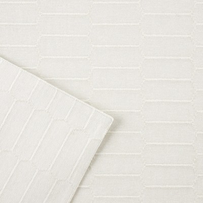 Beige Honeycomb Reversible Cotton-Blend Placemats, 4-Pack, 13"x17.5"