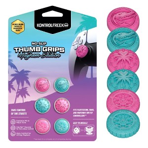 Kontrol Freek Mayhem 6Pk Thumbgrips - Blue/Pink : Target