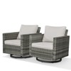 Outdoor Patio Swivel Chair Glider Chair with Removable Cushions for Porch - 3 of 4