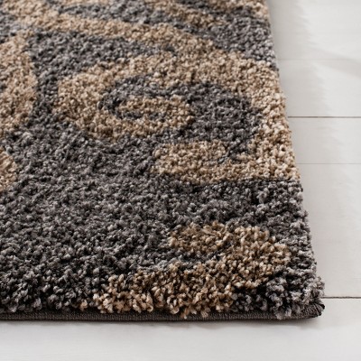Gray and Beige 8' x 10' Shag Area Rug