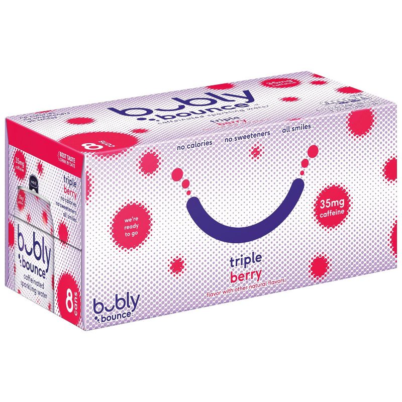 bubly bounce Triple Berry Sparkling Water - 8pk/12 fl oz Cans, 4 of 10