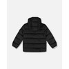 Deux par Deux Kids Unisex Compressible Winter Puffy Coat Designed for Car Seat Black - 3 of 4